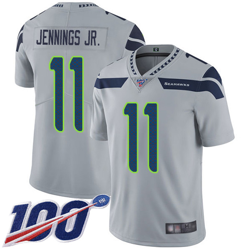 Seattle Seahawks Limited Grey Men Gary Jennings Jr. Alternate Jersey NFL Football #11 100th Season Vapor Untouchable